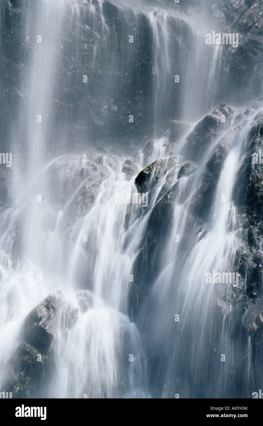 Bridal Veil Falls, in der Nähe von Valdez, Alaska, Vereinigte Staaten von Amerika, Nordamerika Stockfoto