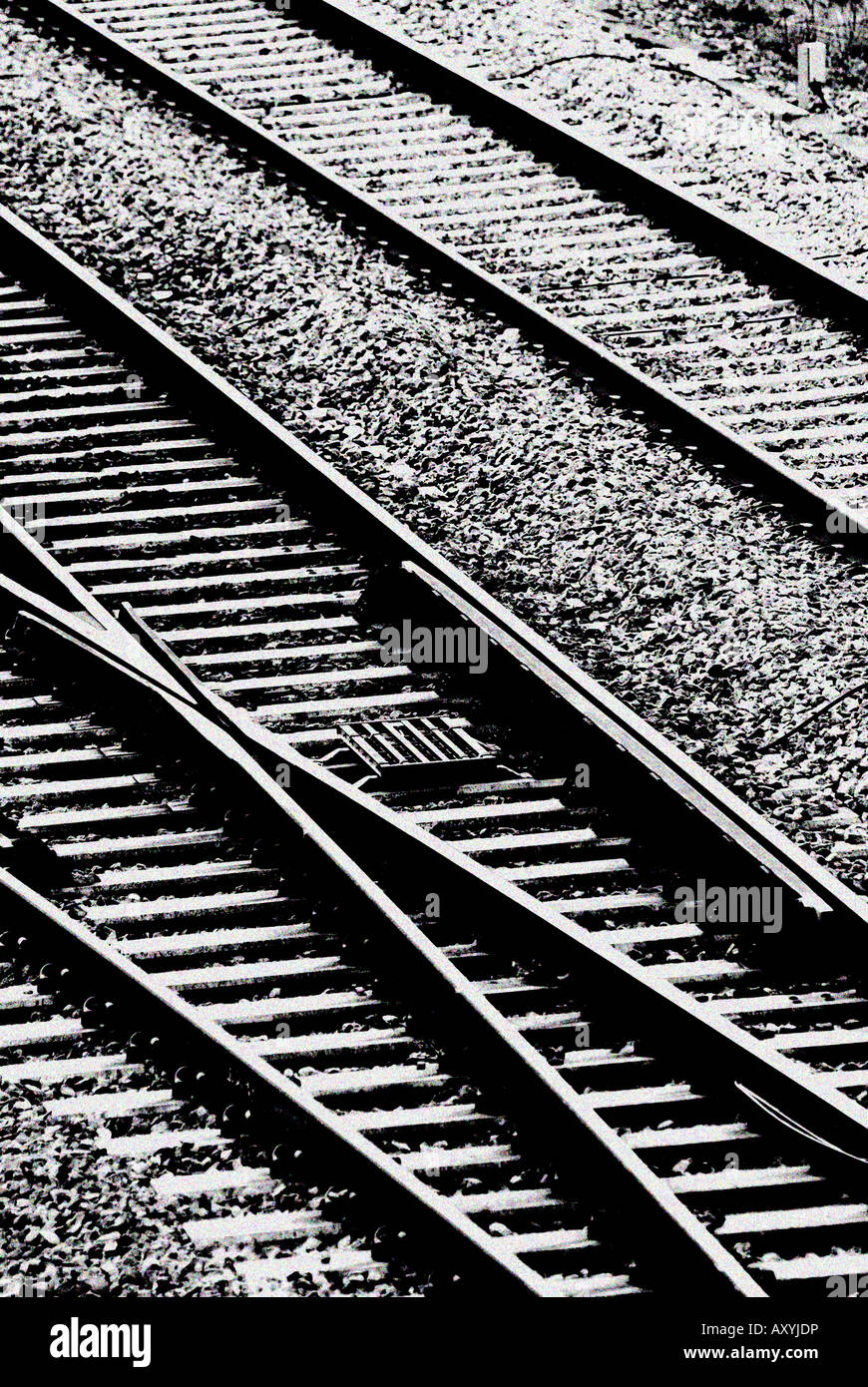 Bahn-Linien und Punkte, UK Stockfoto