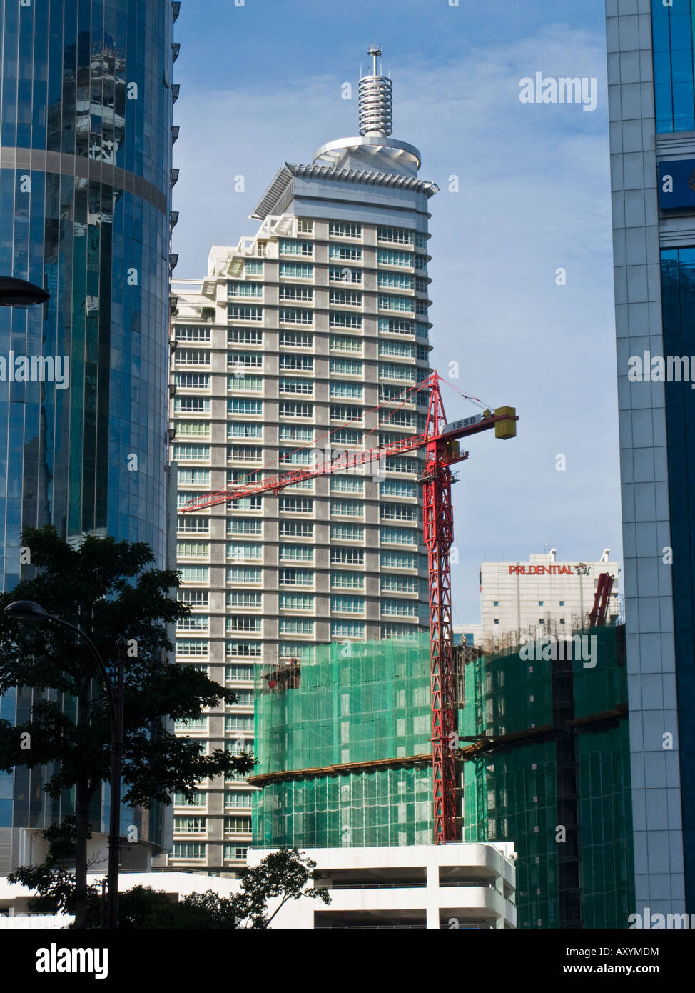 Wolkenkratzer und Bau, Kuala Lumpur, Malaysia Stockfoto