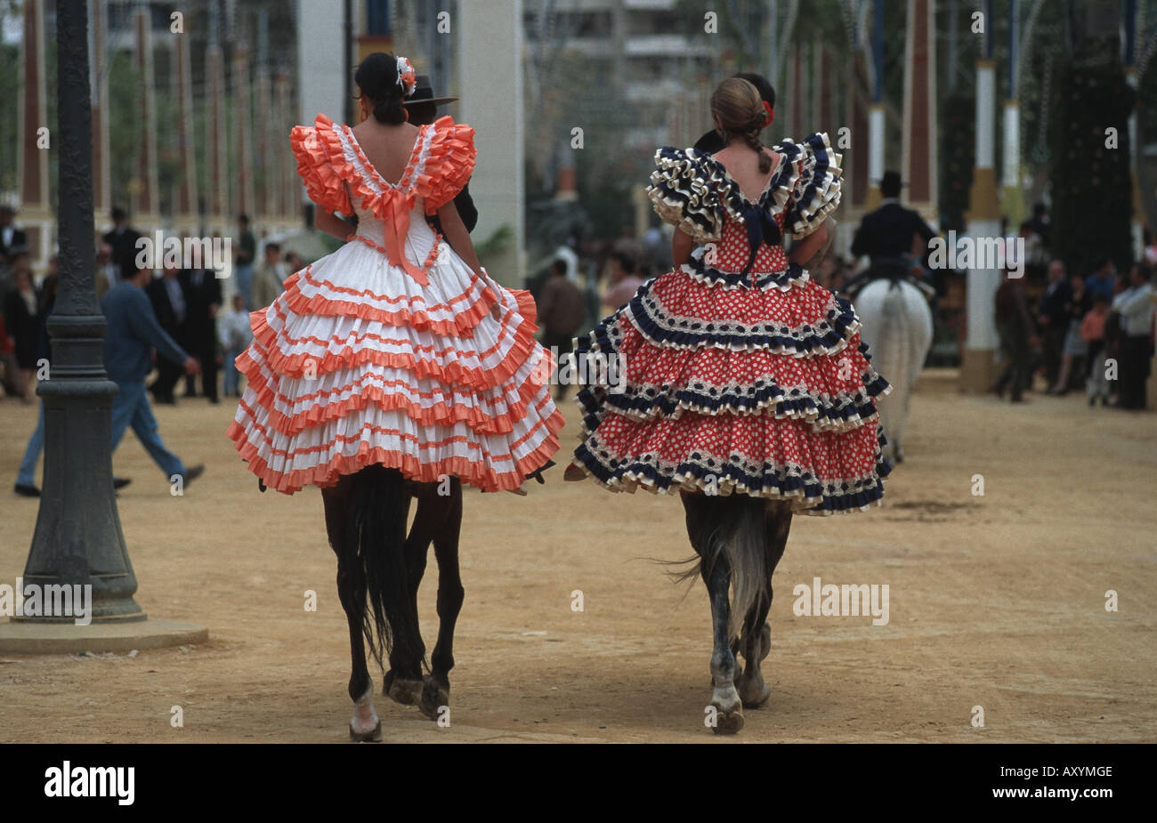 Andalusische Pferd (Equus Przewalskii F. Caballus), Feria del Caballo Stockfoto