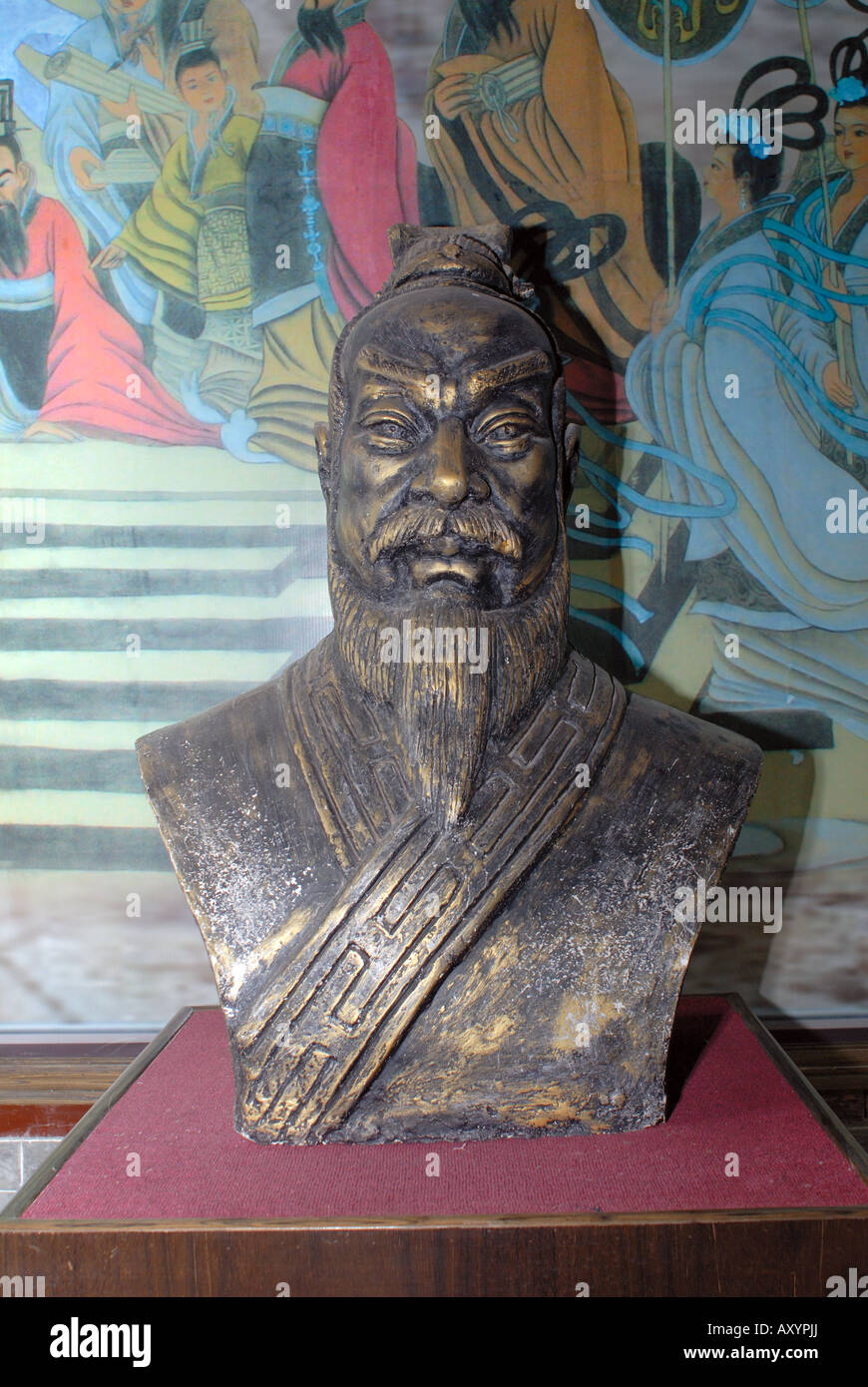 Bronze-Büste von Duke Zhou, dessen Name Dan er war, studierte Astronomie und den Kalender mit den frühesten vorhandenen astronomische Stockfoto