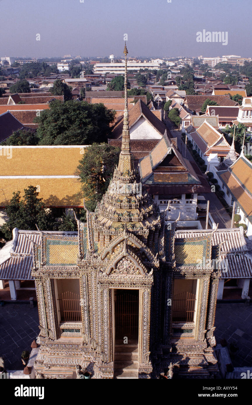 Bangkok, Tempel Wat Arun, Dachlandschaft Stockfoto