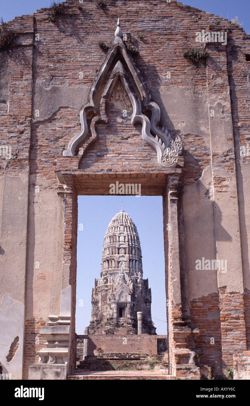 Ayutthaya, Tempel Wat Rachaburana, Durchblick Stockfoto
