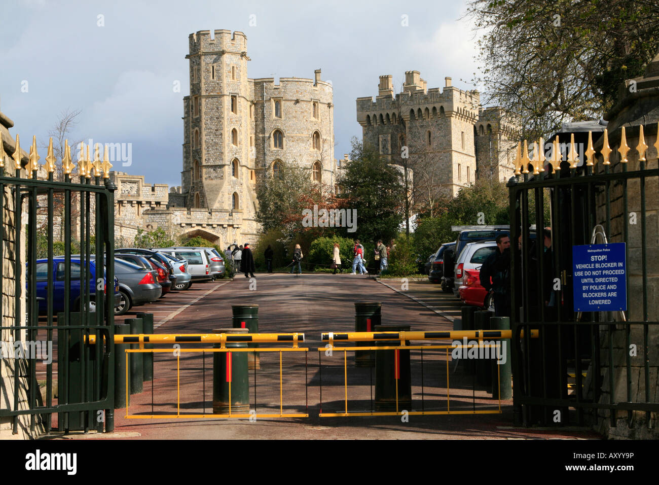 Windsor Castle sicheren Eingang Royal Borough of Windsor und Maidenhead, Berkshire, England, UK, GB Stockfoto