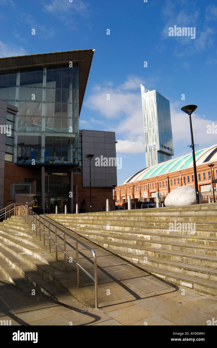 Bridgewater Hall in Manchester England Großbritannien Barbirolli Square Stockfoto