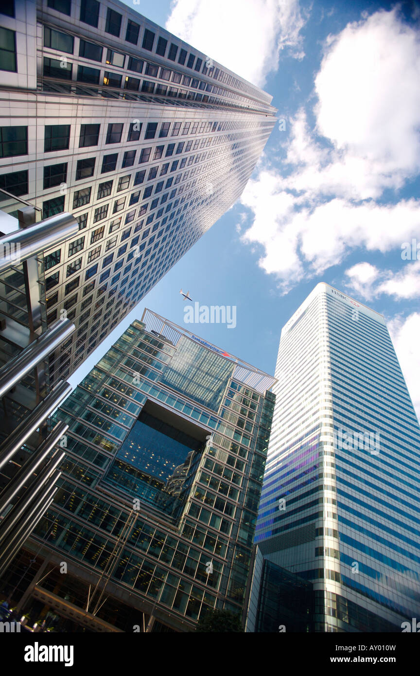Canary Wharf London Wolkenkratzer Stockfoto