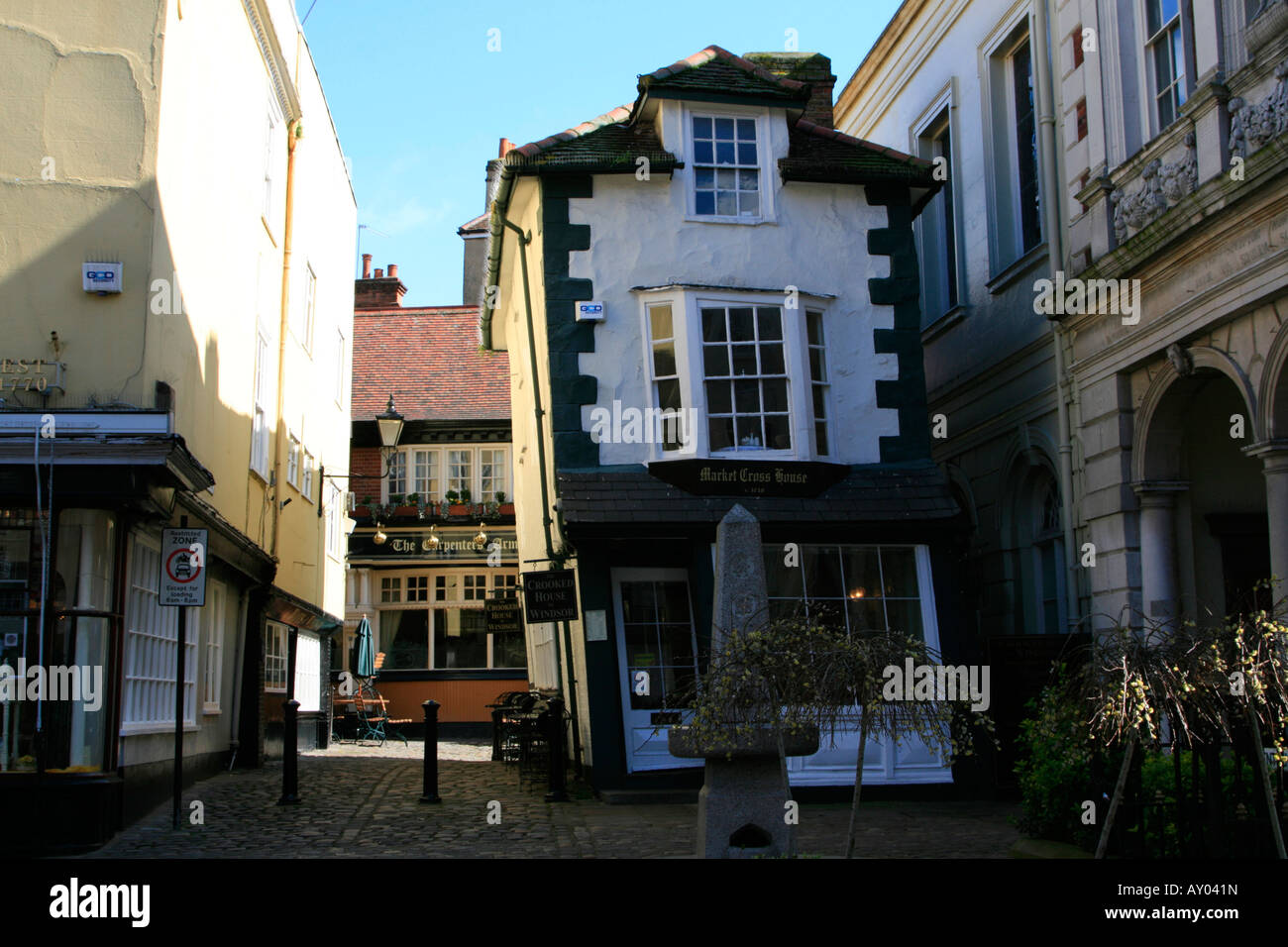 schiefe Haus Windsor Stadt Zentrum touristischer Bestimmungsort Royal Borough of Windsor, Maidenhead, Berkshire, England, UK, GB Stockfoto