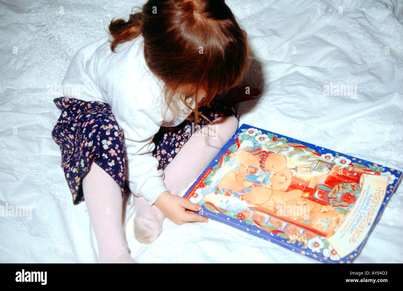 Kind für immer Freunde Adventskalender Stockfoto