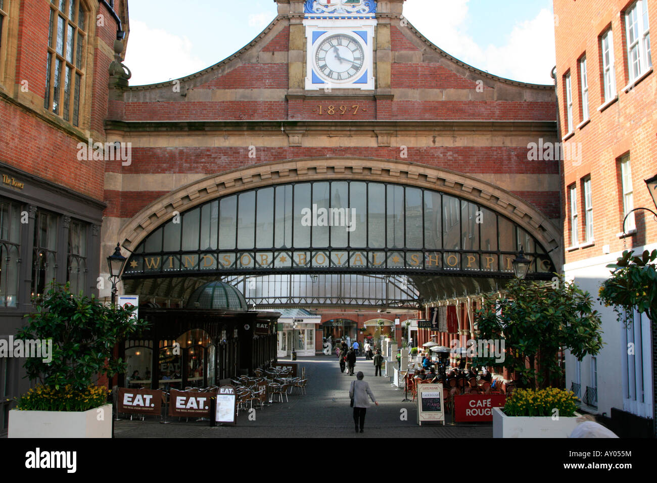 Windsor Castle Bahn Bahnhof Stadtzentrum Touristen Royal Borough of Windsor und Maidenhead, Berkshire, England, UK, GB Stockfoto
