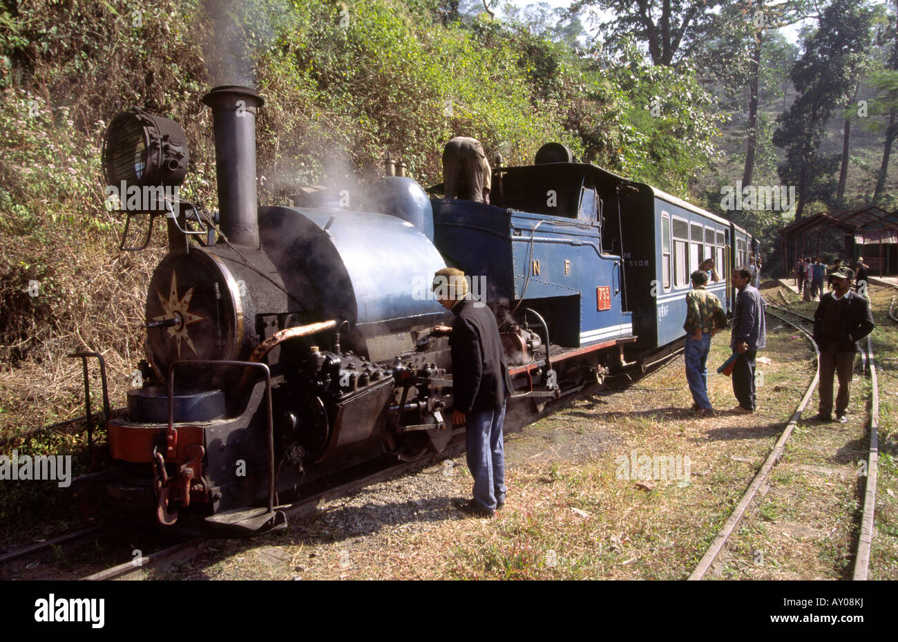 West Bengal Darjeeling in Indien Schmalspur Spielzeugeisenbahn Stockfoto