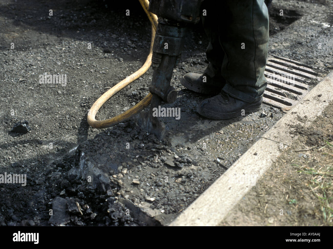 Das Unternehmen Ende ein Presslufthammer im Vereinigten Königreich Stockfoto
