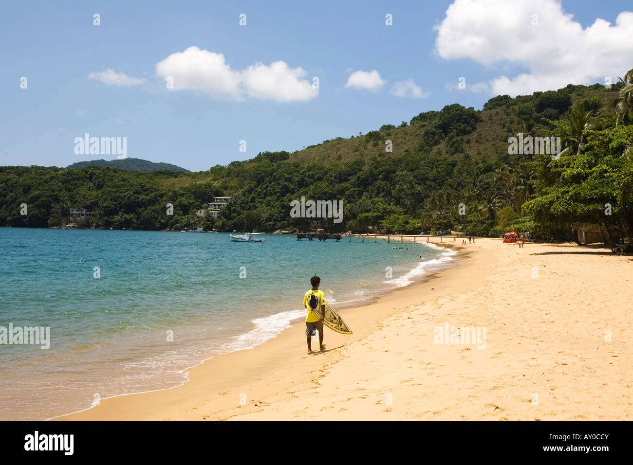 Enseada Das Palmas Strand Ilha Grande Brasilien Stockfoto