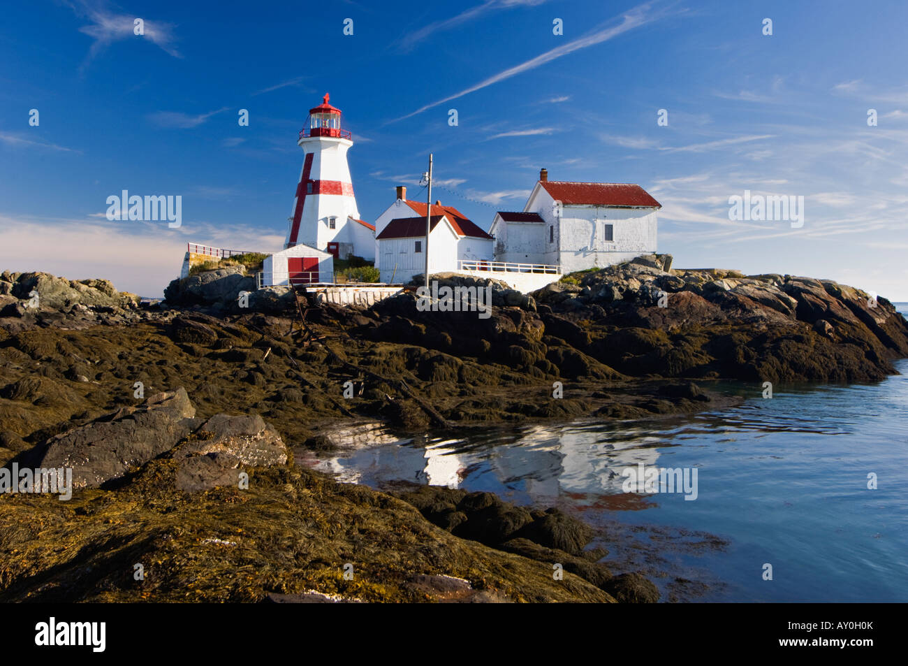 East Quoddy Lighthouse Campobello Island New Brunswick, Kanada Stockfoto