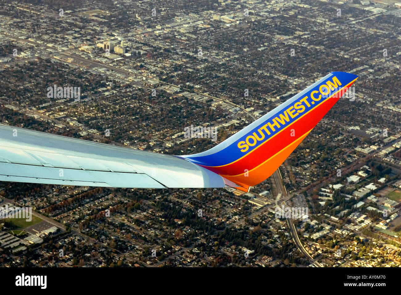 Ein Southwest Airlines Flugzeug in Südkalifornien Stockfoto