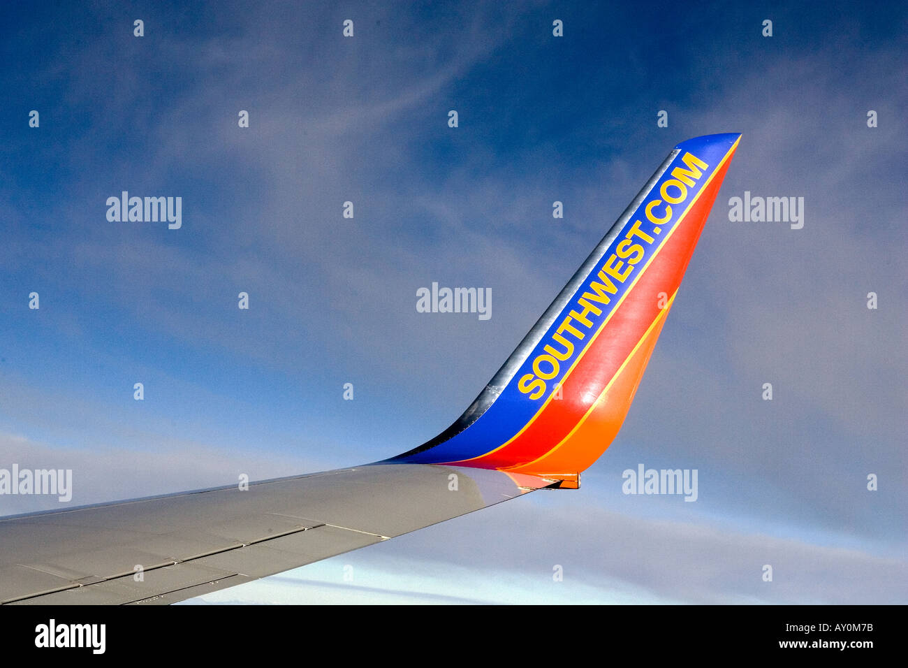 Die Flügel eines Flugzeuges Southwest Airlines Stockfoto