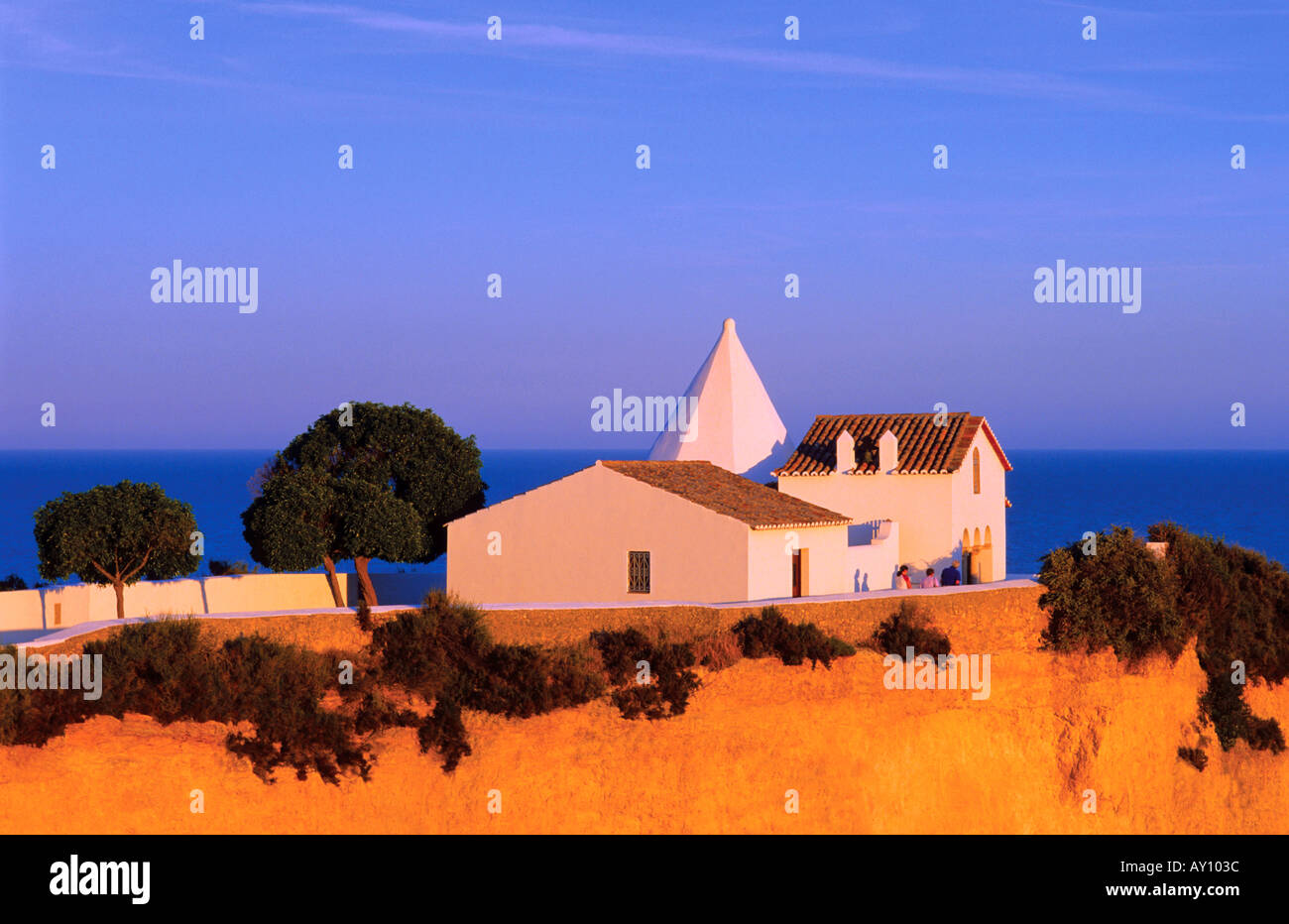 Kapelle Nossa Senhora da Rocha Armacao de Pera Algarve Portugal Stockfoto