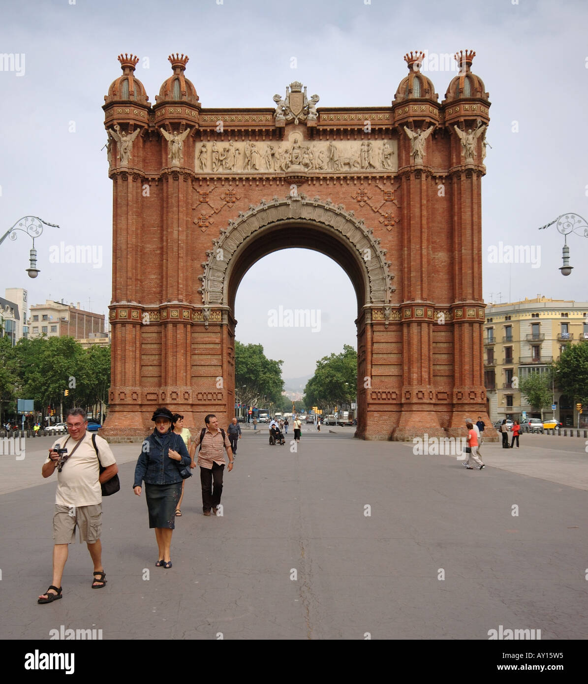 Der Arc de Triomf, Barcelona, Spanien. Stockfoto