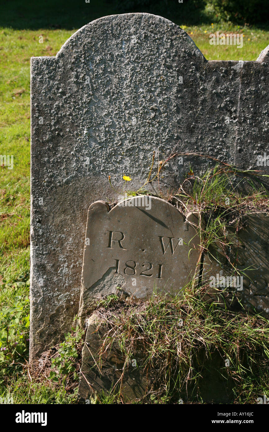 Zwei Grabsteine in Kent Kirchhof Stockfoto