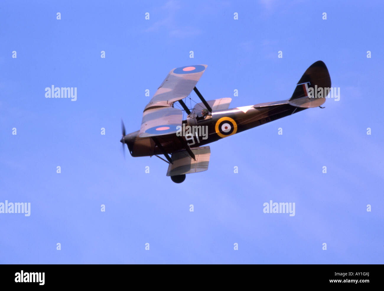 De Haviland Tiger Moth Flugzeug Stockfoto