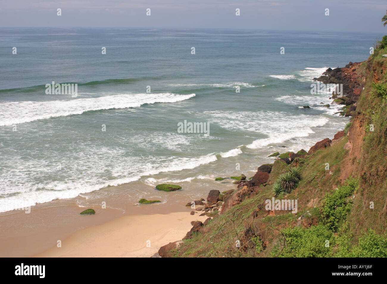 Varkala Beach, Kerala, Indien Stockfoto