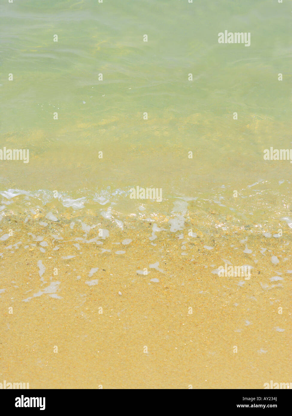 Erhöhte Ansicht der Wellen am Strand Stockfoto