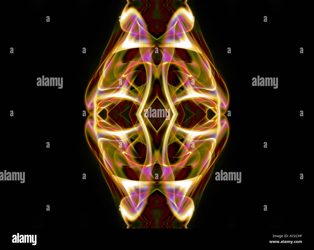 Kaleidoskop kaleidoskopischen Kunst künstlerisches Design Muster Formular Struktur Blumenmotiv Farbe Farbe horizontale schwarze gotische Detail illu Stockfoto