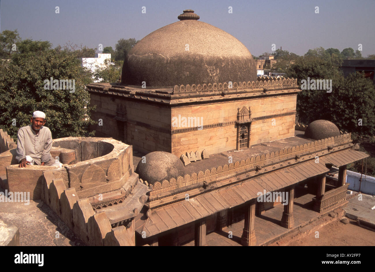 Bai Harir Moschee und Grabanlage in Ahmedabad, Gujarat, Indien. Stockfoto