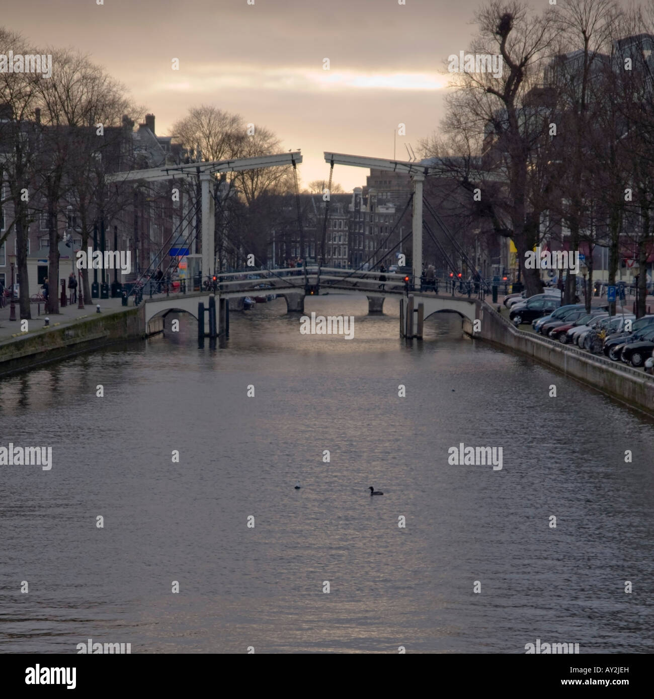 Klappbrücke - Amsterdam Stockfoto