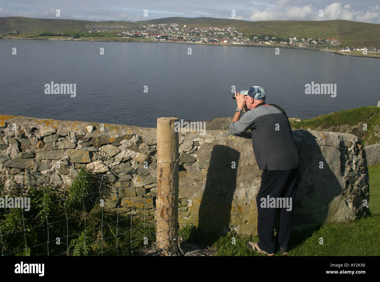 Shetland - Vogelbeobachtung auf der Knab etwas außerhalb von Lerwick Stockfoto