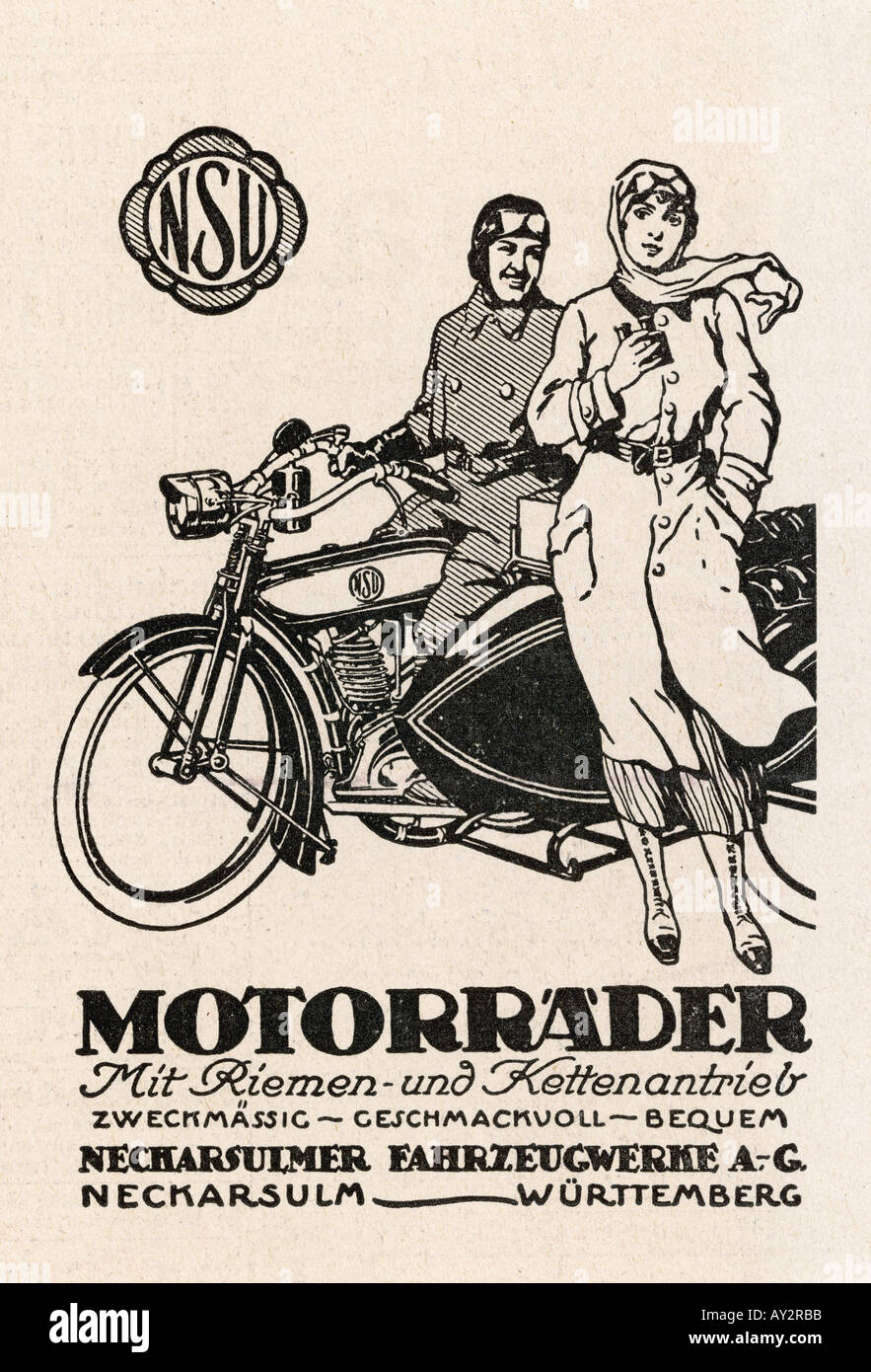 Deutsche Mo Bike Anzeige Stockfoto