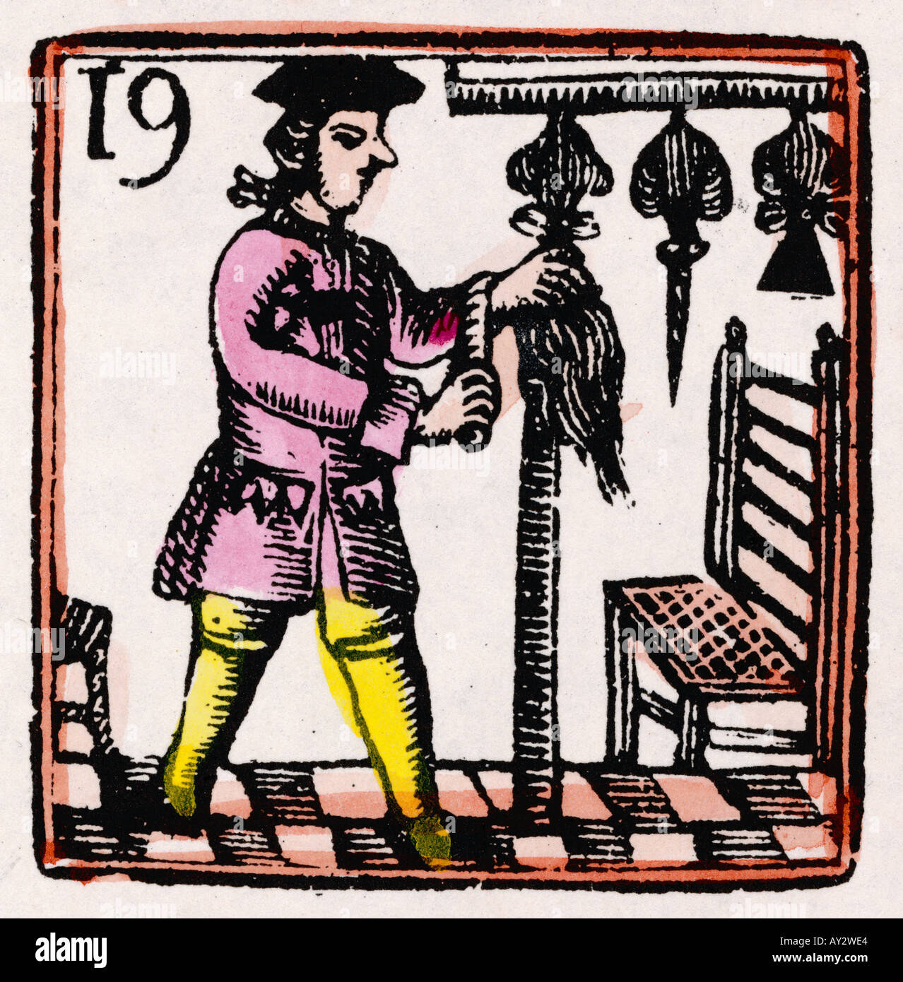 C17 Perückenmachers Stockfoto