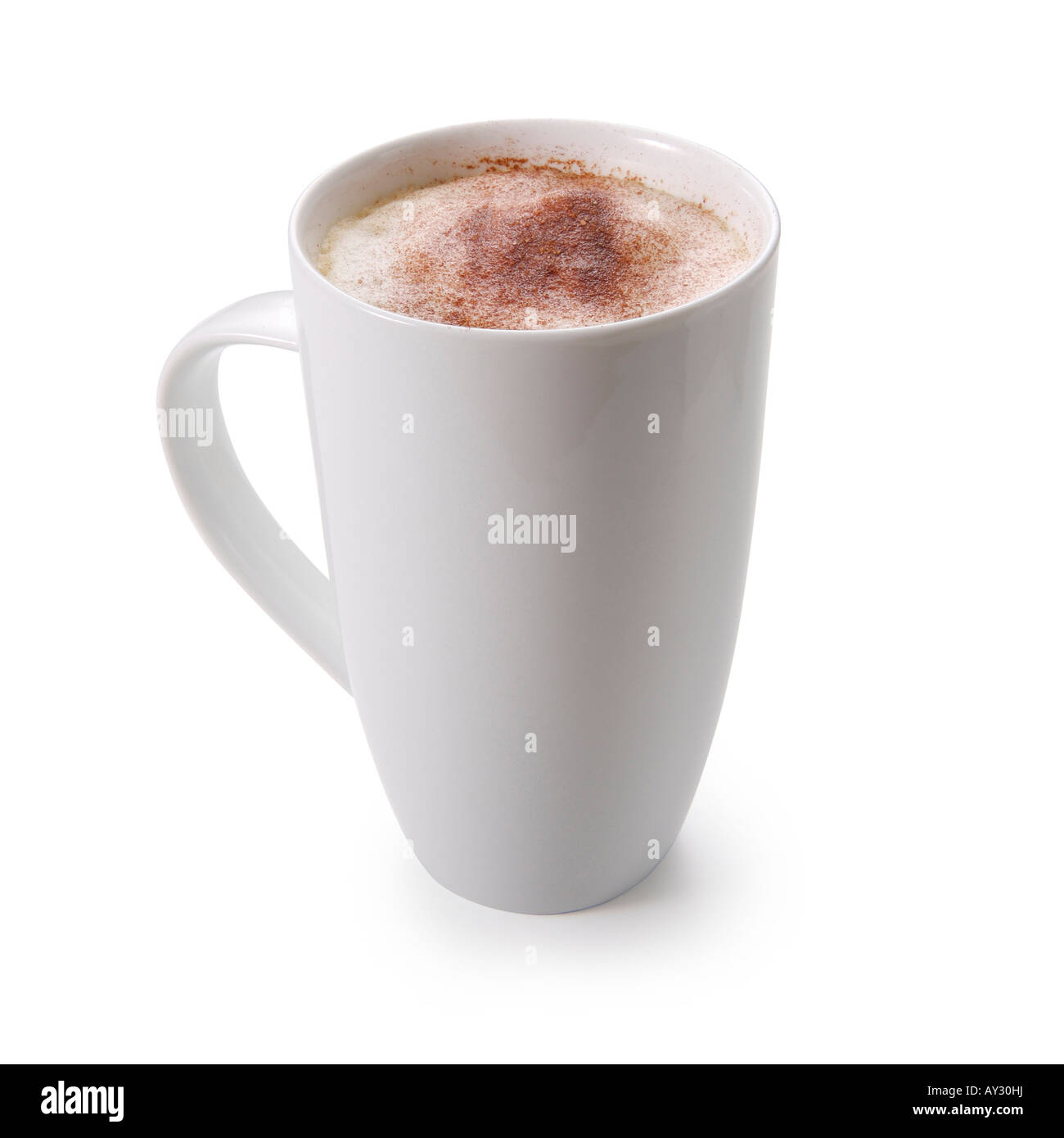 Tasse Cappuccino mit Beschneidungspfad Stockfoto