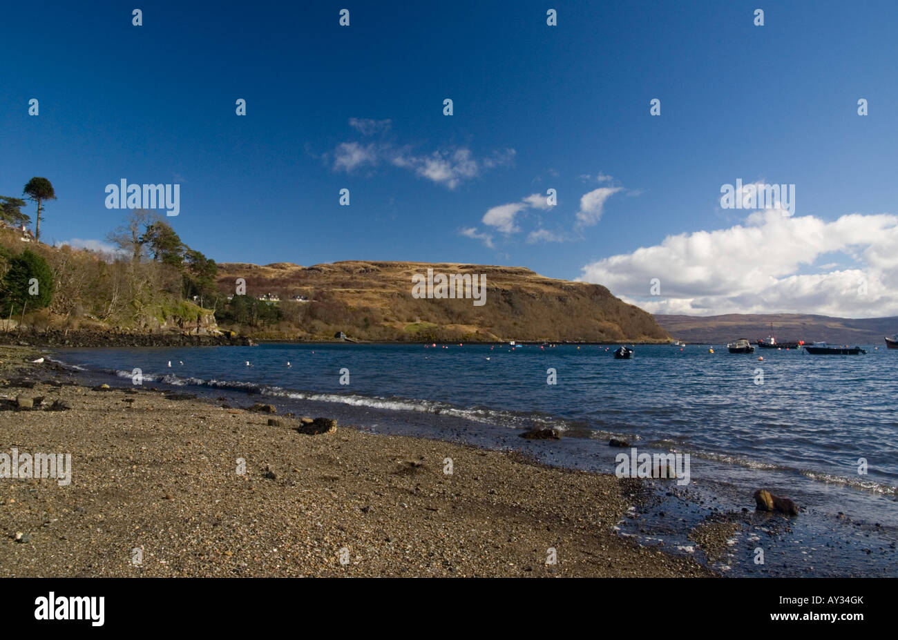 Portree Hafen Portree Bay Sound of Raasay Isle Of Skye Scotland Stockfoto
