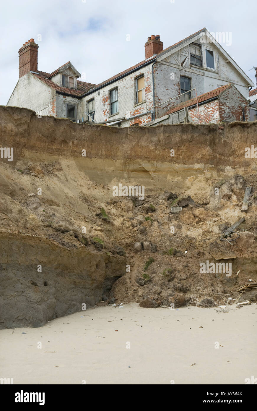 Cliff Erosion, happisburgh, Norfolk, England Stockfoto