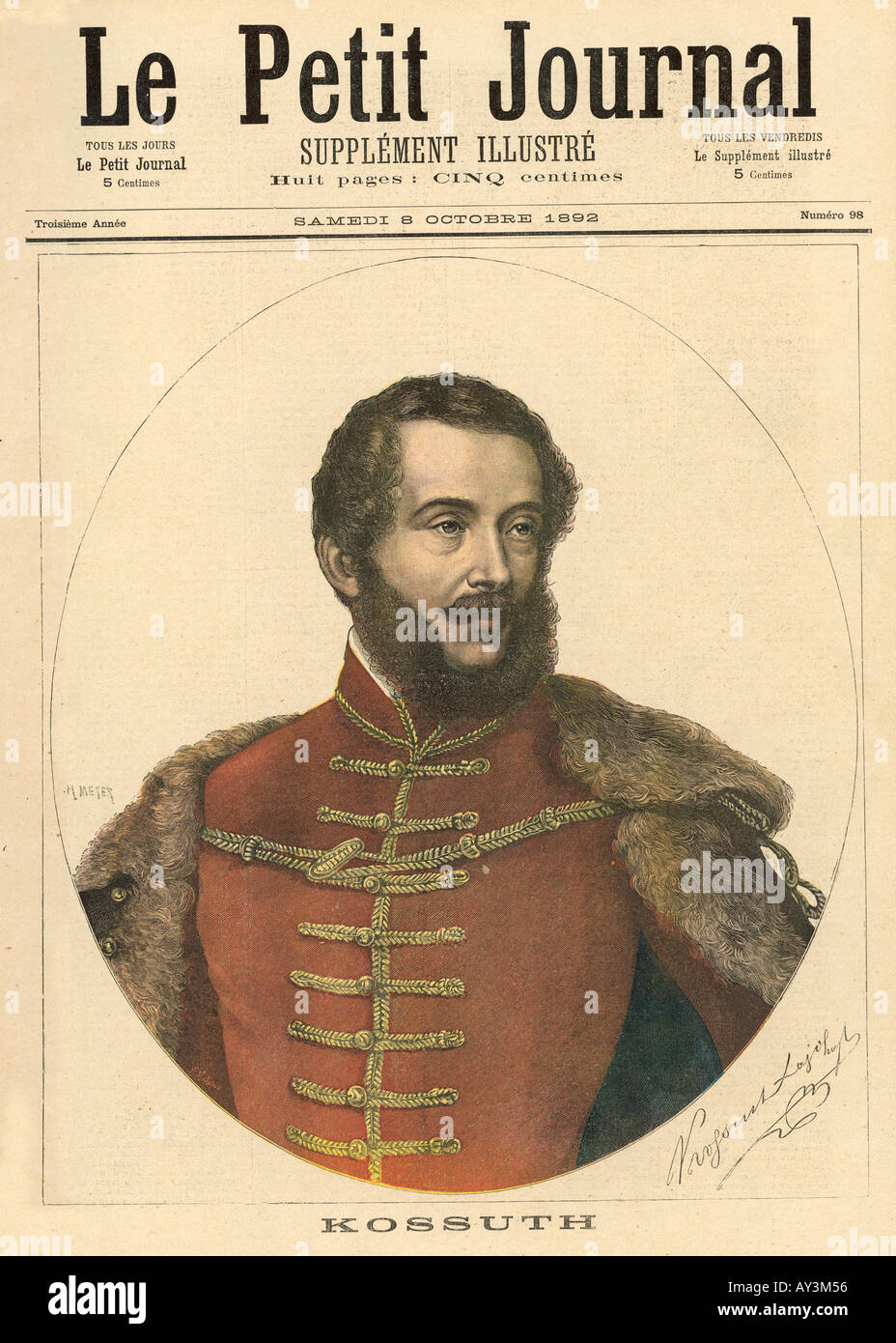 Lajos Kossuth Stockfoto