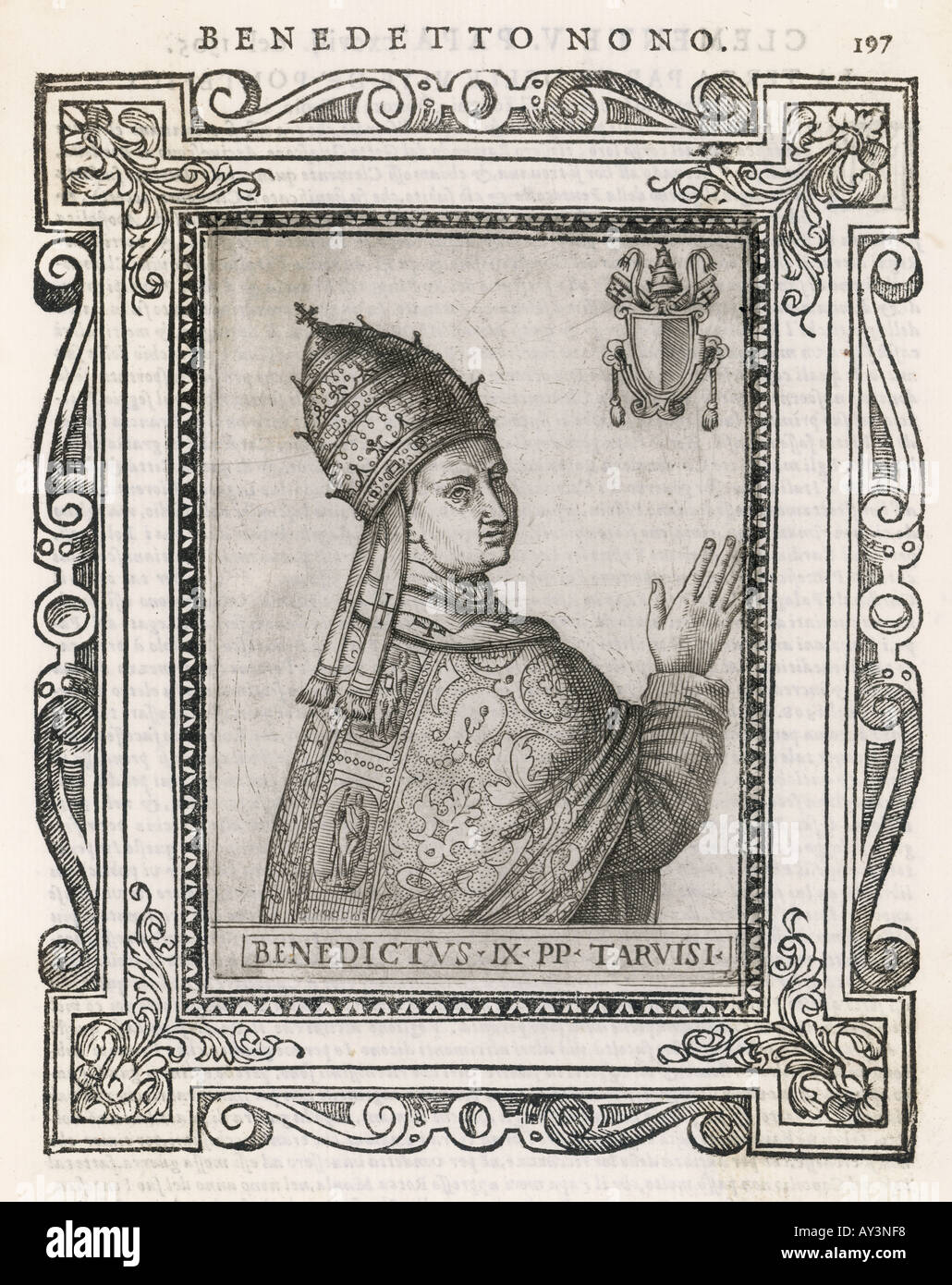 Papst Benedictus Ix 1 Stockfoto