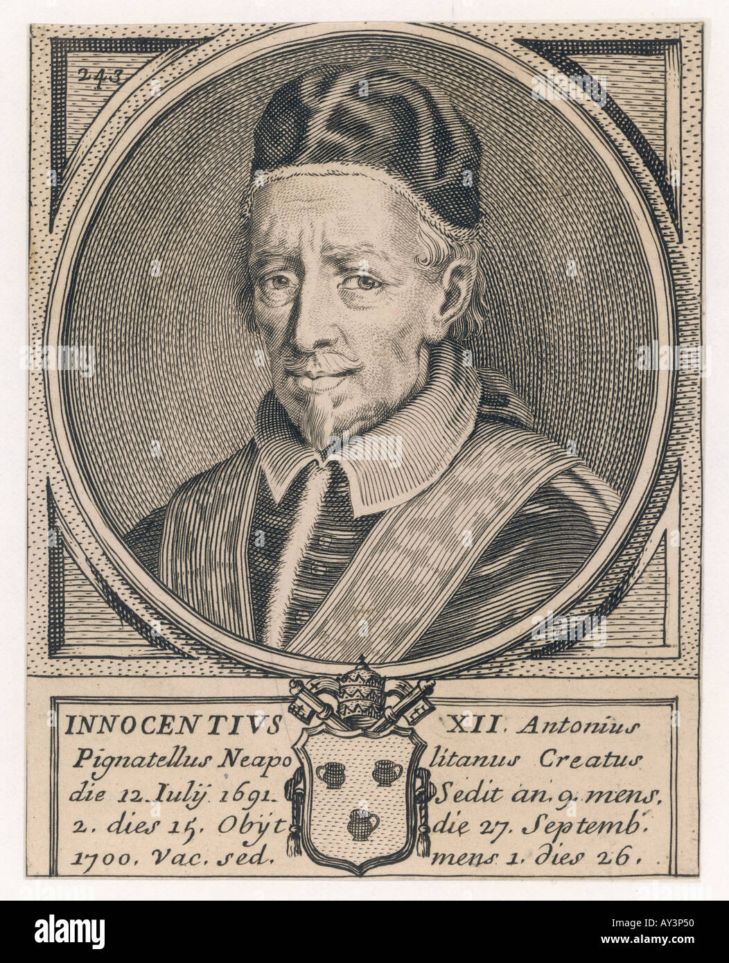 Papst Innocens Xii Stockfoto