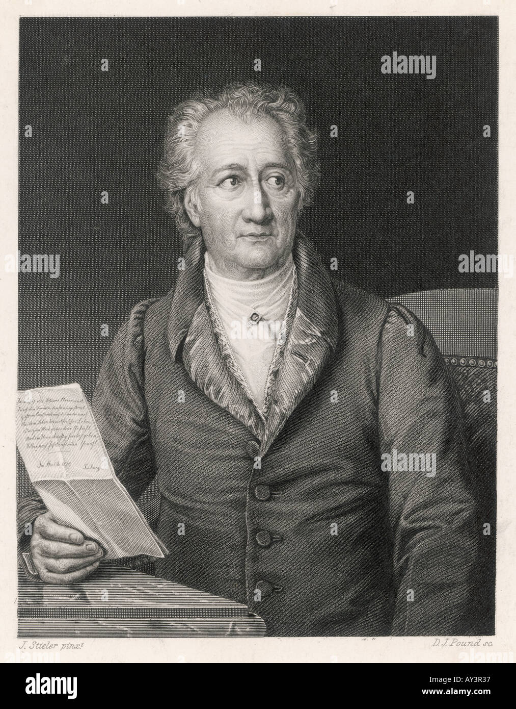 Goethe Stieler Stockfoto