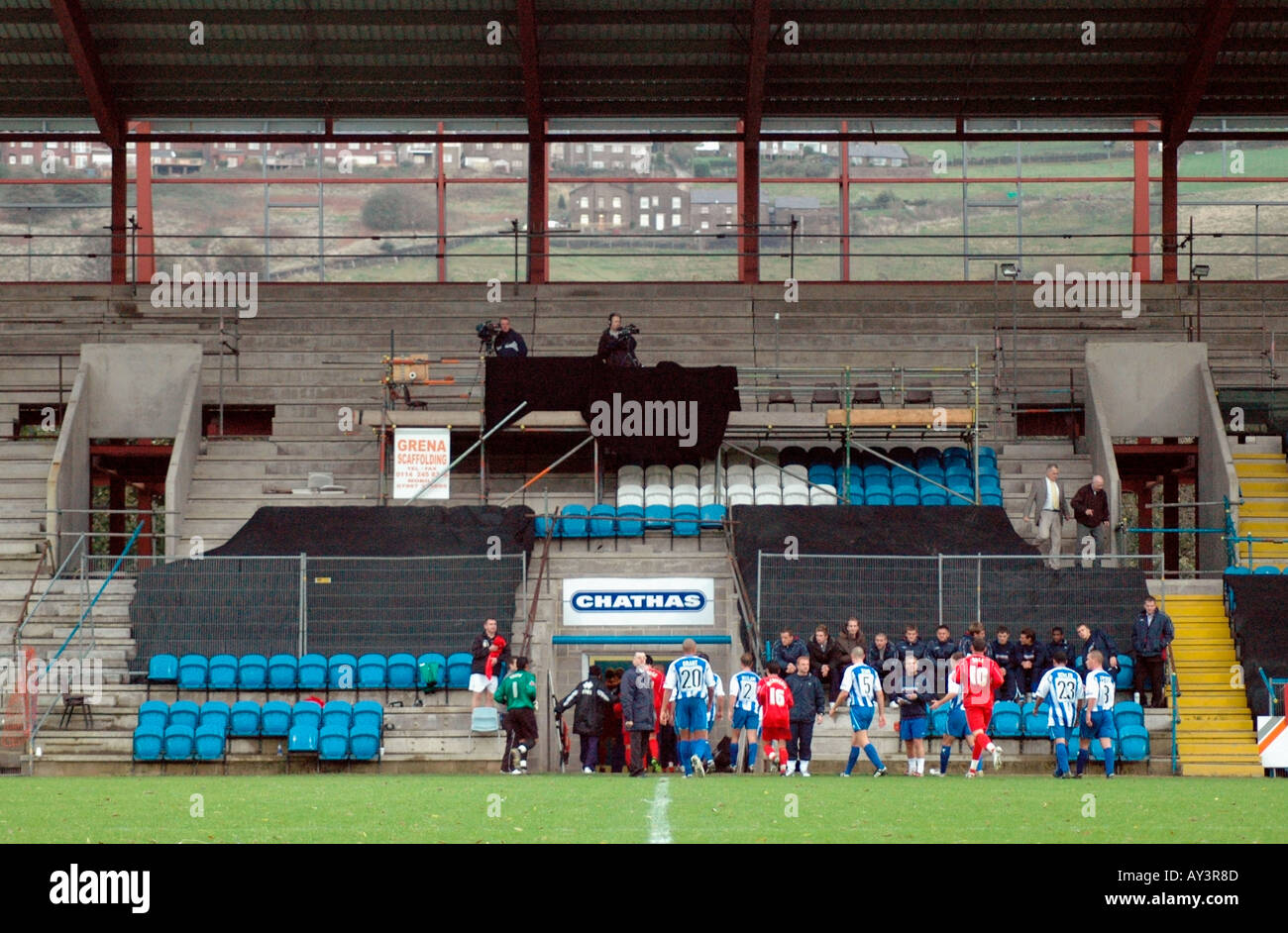 Halifax Town 1 Rushden Diamanten 1 FA Cup 1. Runde November 2005 Stockfoto