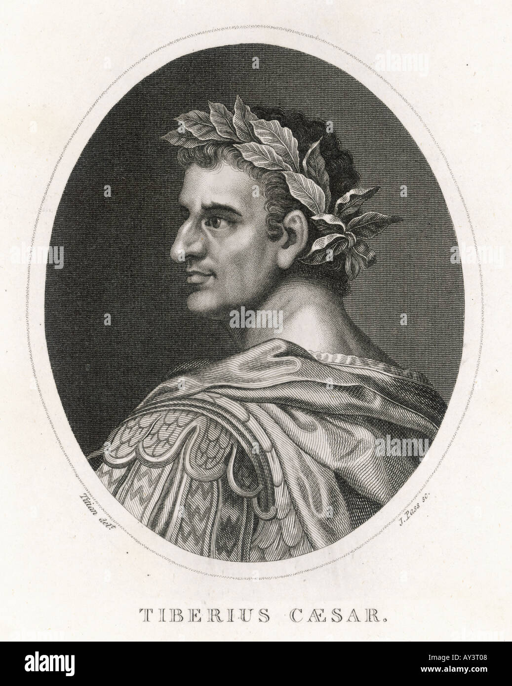 Römischer Kaiser Tiberius Stockfoto