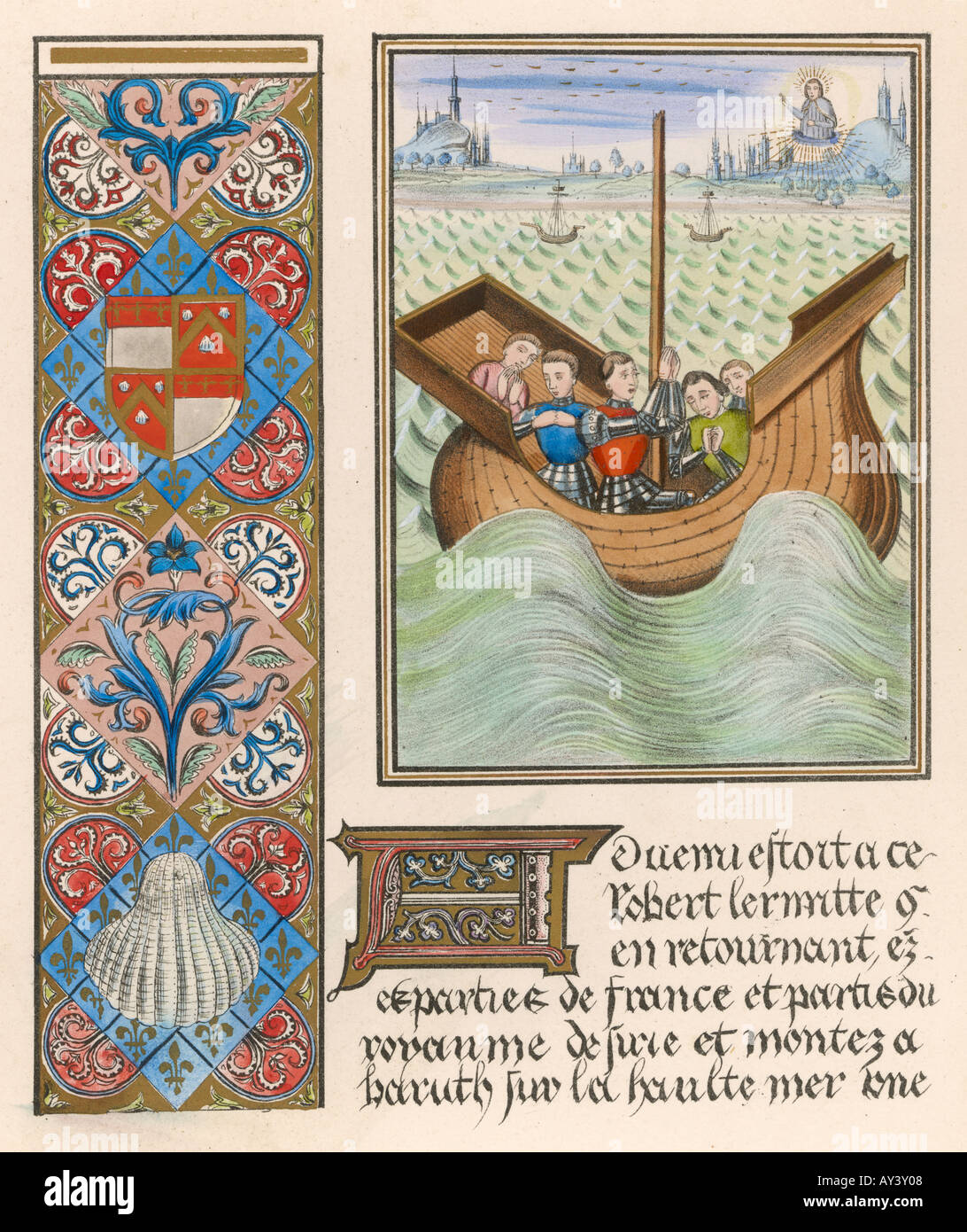 Segeln zurück zum Normandi Stockfoto