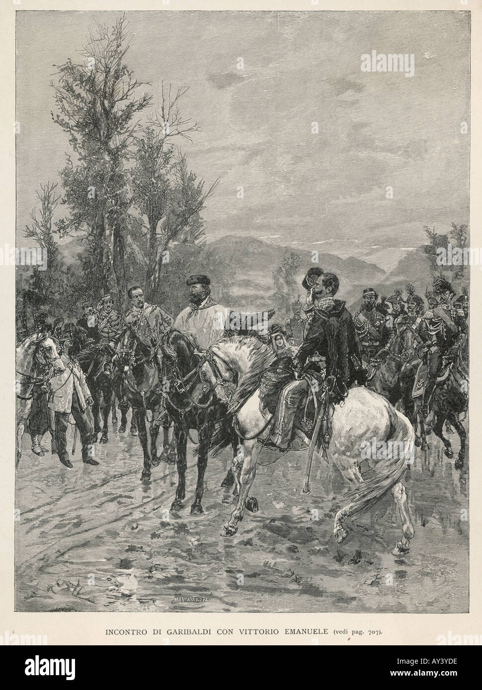 Garibaldi Vitt. Eman. Stockfoto