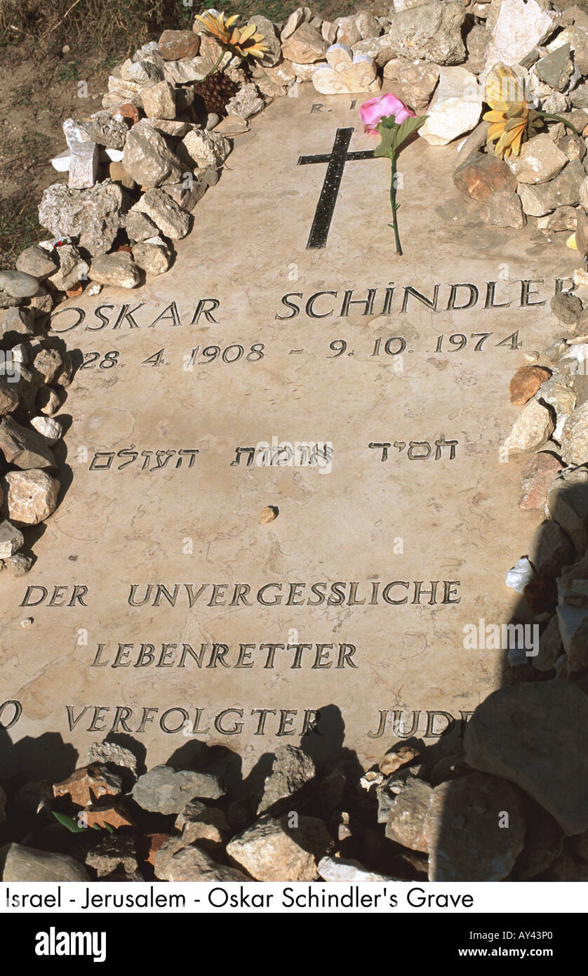 Israel Jerusalem Oskar Schindler s Grab Stockfoto