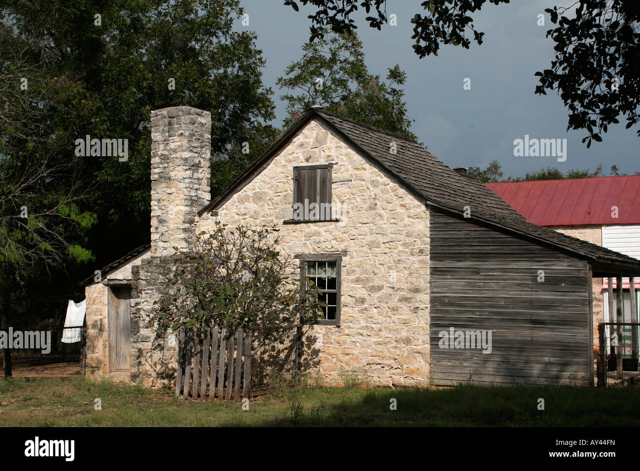 Bauernhof Gebäude LBJ State Park Stockfoto