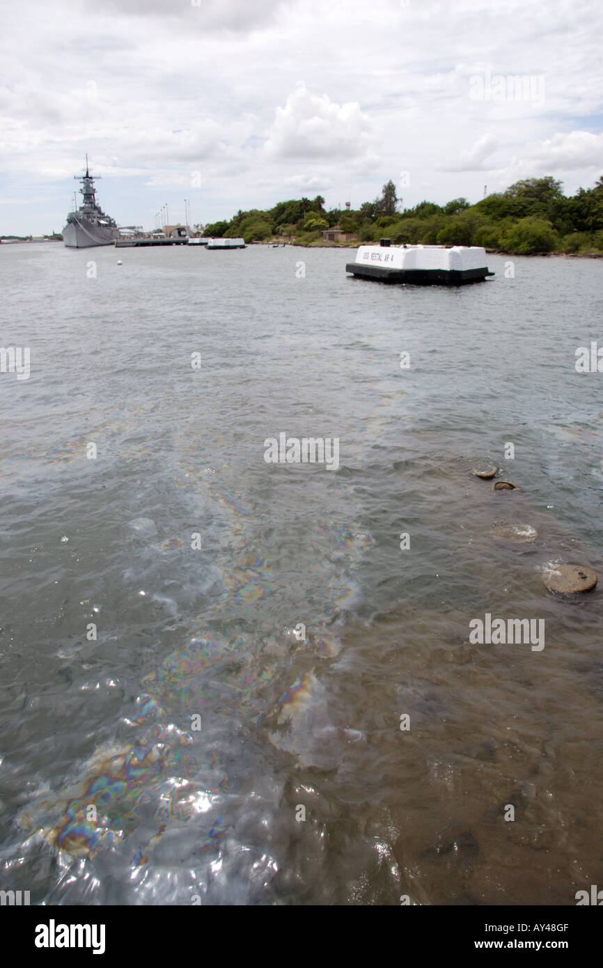 USS Arizona Memorial in Pearl Harbor Hawaii Stockfoto