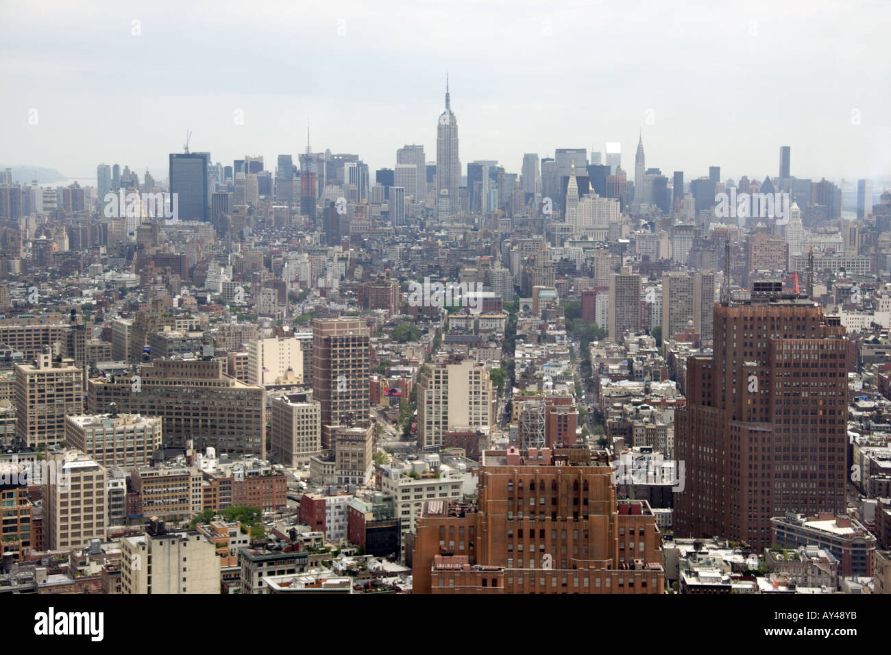 Blick auf das Empire State Building und Manhattan Stockfoto