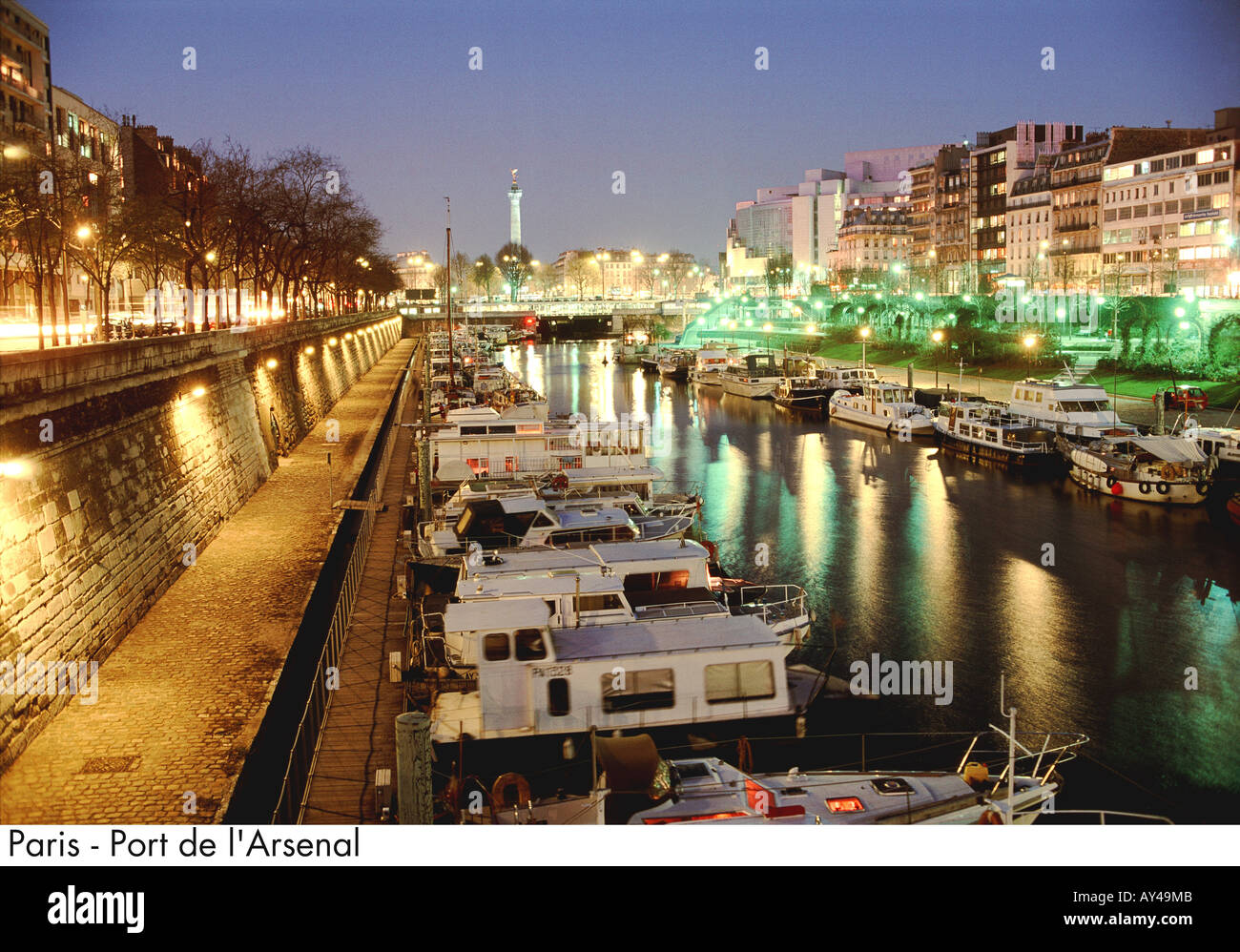 Paris-Port de l Arsenal Stockfoto