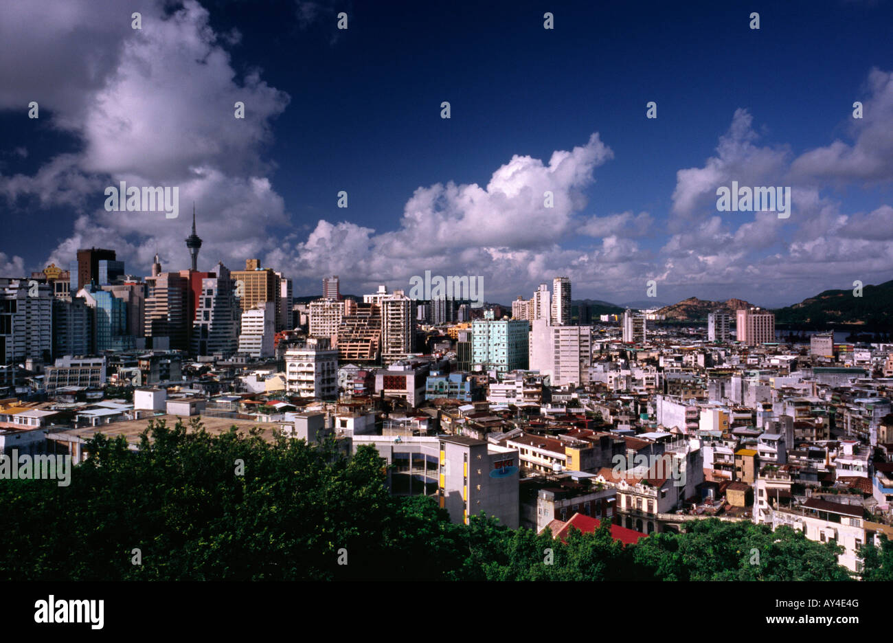 30. August 2006 - allgemeine Anzeigen von Fortaleza Do Monte von der ehemaligen portugiesischen Kolonie Macau. Stockfoto