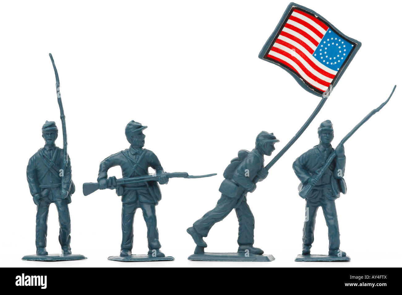 Amerikanischer Bürgerkrieg Figuren Stockfoto