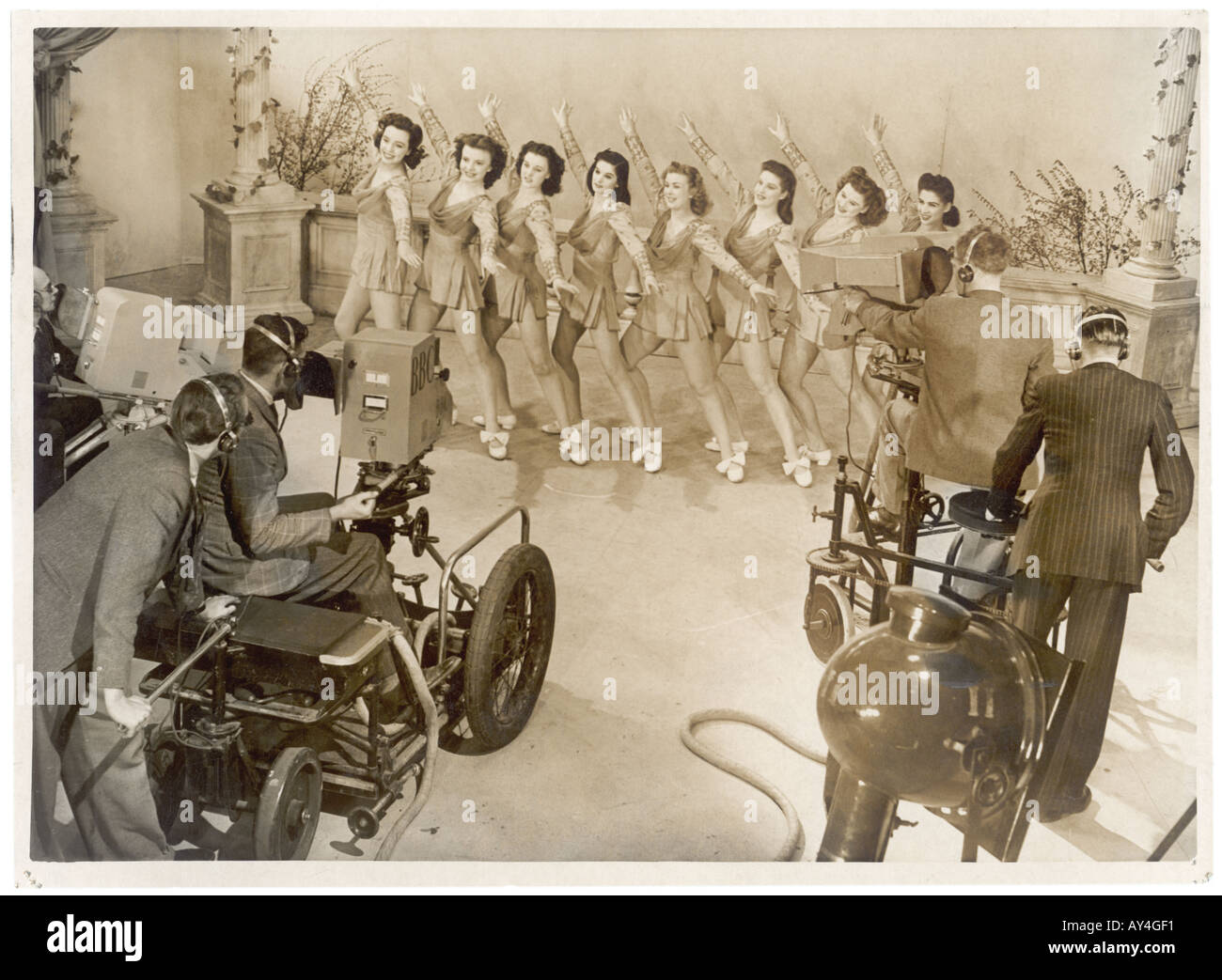 Windmühle Mädchen im Fernsehen Stockfoto